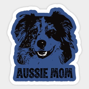 Aussie Mom - Australian Shepherd Dog Mom Sticker